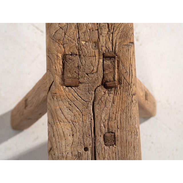 Antique Oriental Wooden Bench For Sale - Image 4 of 9