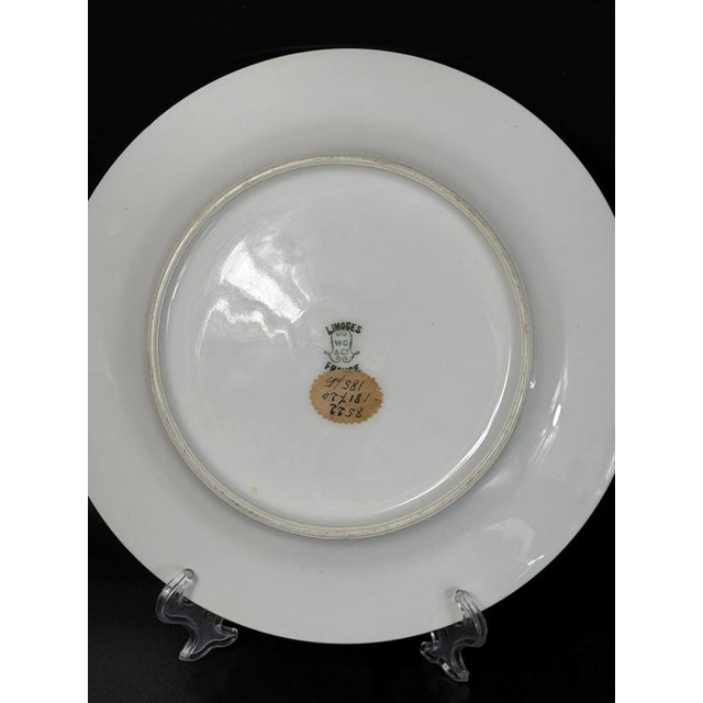 French Crimson & Gilt Porcelain Cabinet Plates from WG Co Limoges, 1890s, Set of 2 For Sale - Image 16 of 17