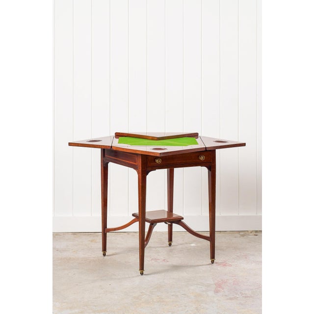 Edwardian Envelope Card Table For Sale - Image 15 of 18