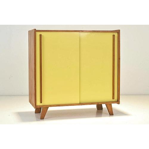 Small Sideboard Pavatex Stella Möbel in Yellow, Switzerland, 1950s For Sale - Image 3 of 13