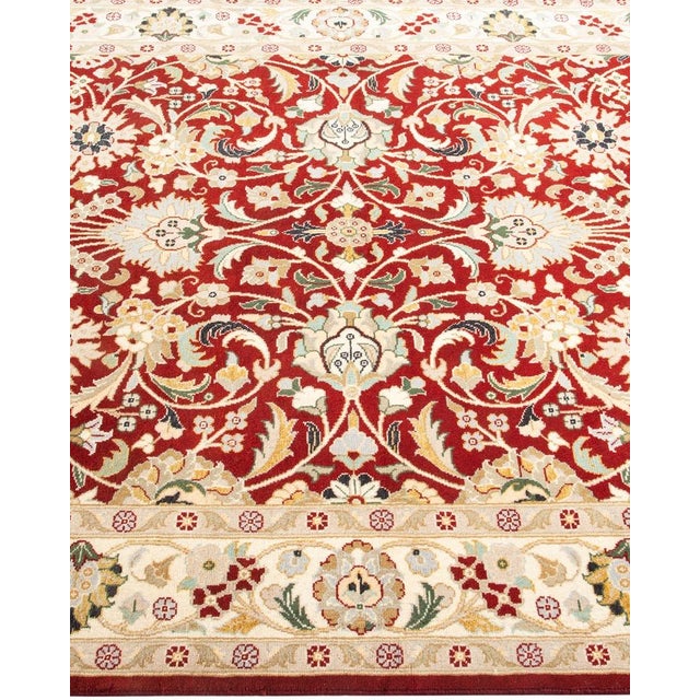 Solo Rugs Mogul, One-of-a-Kind Hand-Knotted Area Rug in Red, 4' 1" x 6' 4" For Sale - Image 4 of 8