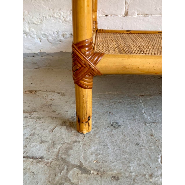Vintage Italian Wicker and Rattan Shelving Unit, 1970s For Sale - Image 14 of 15