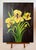 "Irises" Original Contemporary Botanical Oil Painting on Canvas With Black Background For Sale - Image 14 of 14