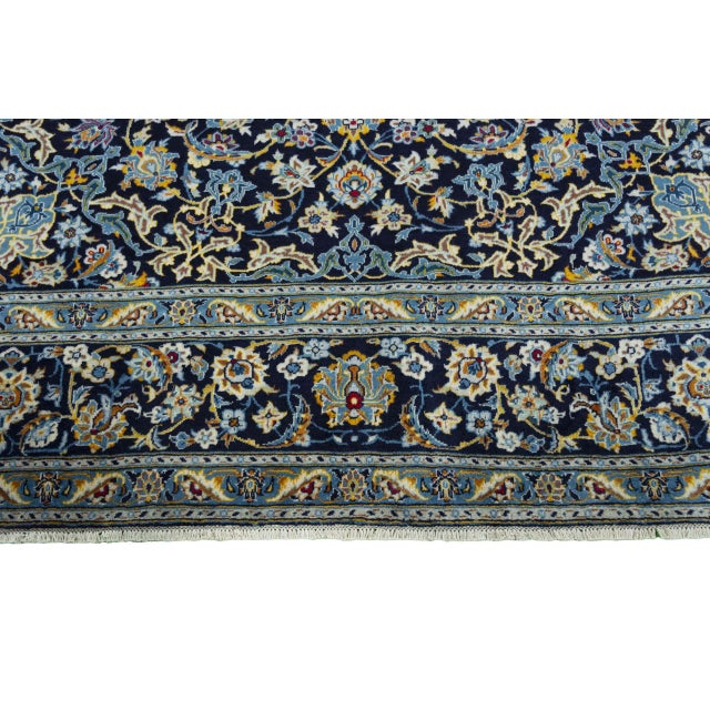 Beige Hand-Knotted Kashan Oriental Rug For Sale - Image 8 of 13