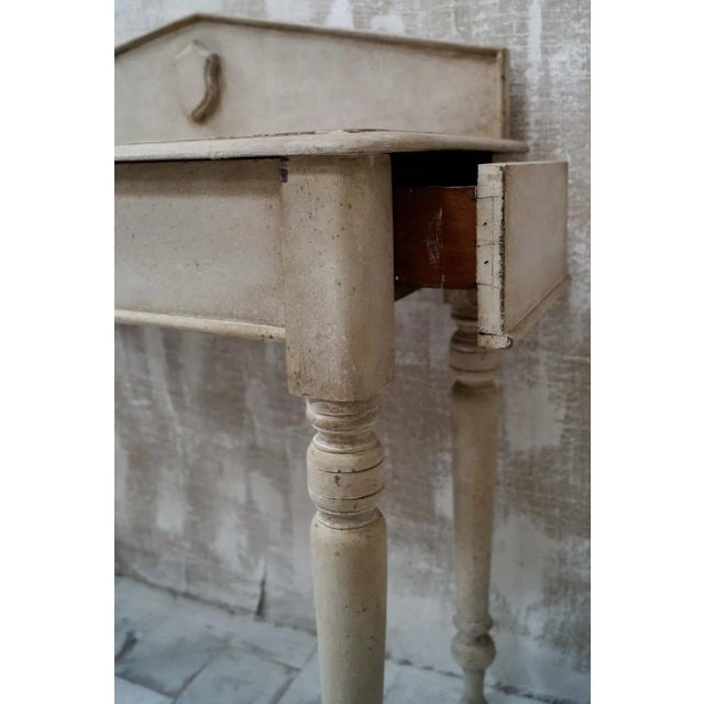 Ivory Victorian Painted Mahogany Hall Table For Sale - Image 8 of 11