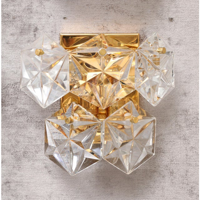 Two Tier Hexagonal Faceted Crystal Sconces by Kineldey - a Pair For Sale In New York - Image 6 of 8