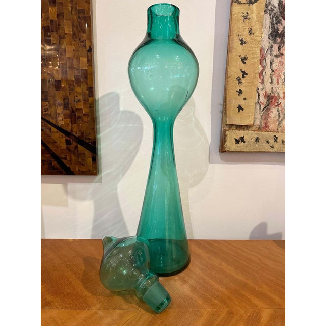 Blenko Rare 588 "Rocket" Decanter, Designed by Wayne Husted Chairish