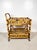 Vintage Brighton style bamboo rattan bar cart. Thick burnt bamboo frame with Brighton fretwork details and leather wrapped...