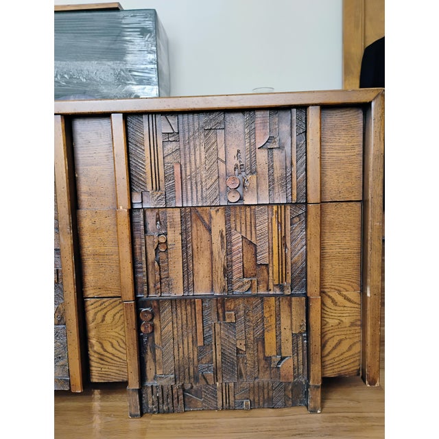 Wood 1970s Lane's Pueblo Collection "Brutalist" Dresser For Sale - Image 7 of 11