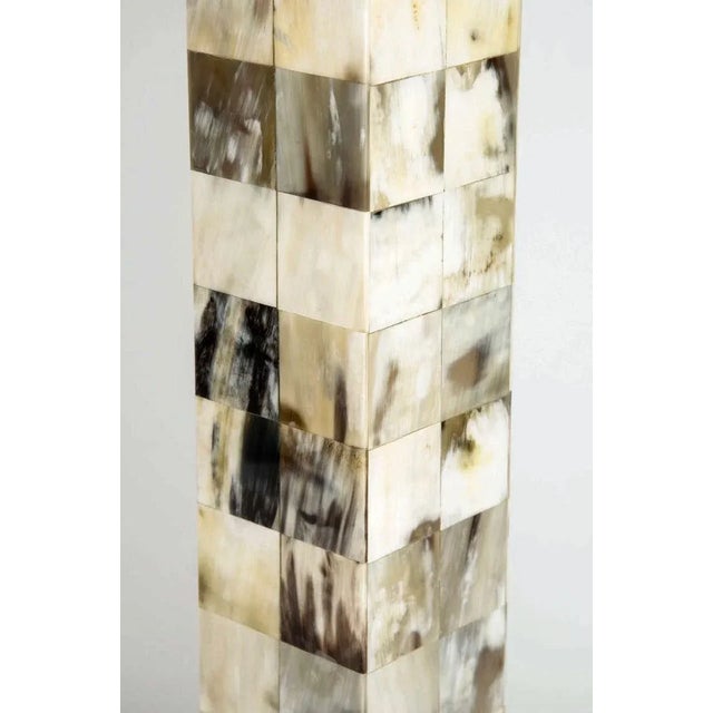 Vintage Tessellated Lamp in Genuine Horn, C. 1980's For Sale - Image 4 of 9