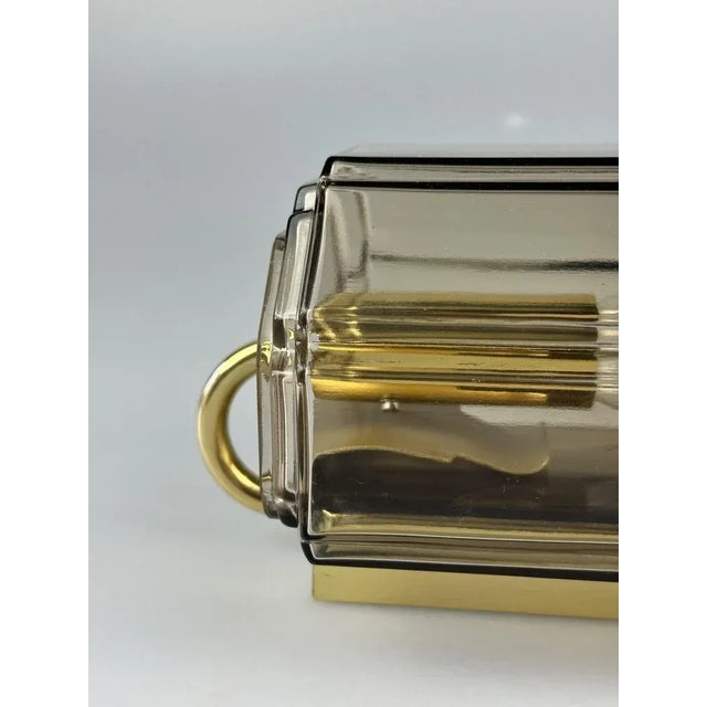 Glass and Metal Wall Lamp from Glashütte Limburg, Germany, 1970s For Sale - Image 10 of 18