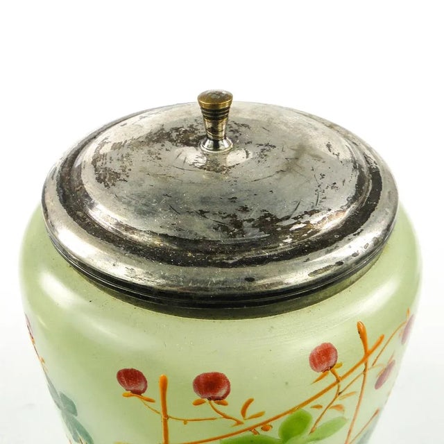 Chartreuse Art Nouveau Style Tea Box, Sweden, 1950s For Sale - Image 8 of 10