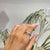 Metal 2.53 Ct Geometric Multi Sapphire & Diamond Three Row Eternity Band Ring, Size 6 For Sale - Image 7 of 13