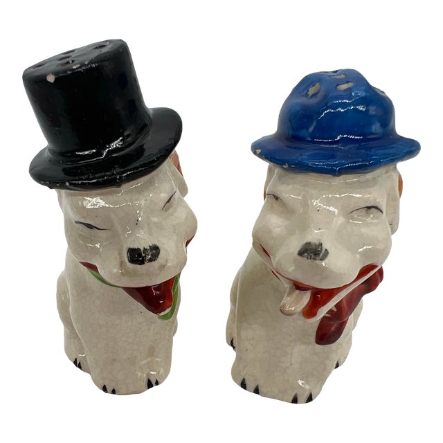 Antique Comic Dogs Salt & Pepper Shakers For Sale