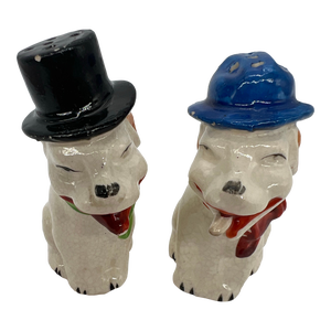 Antique Comic Dogs Salt & Pepper Shakers