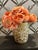 Italian Florentia Handmade Decrative Container With Silk Roses For Sale - Image 4 of 12