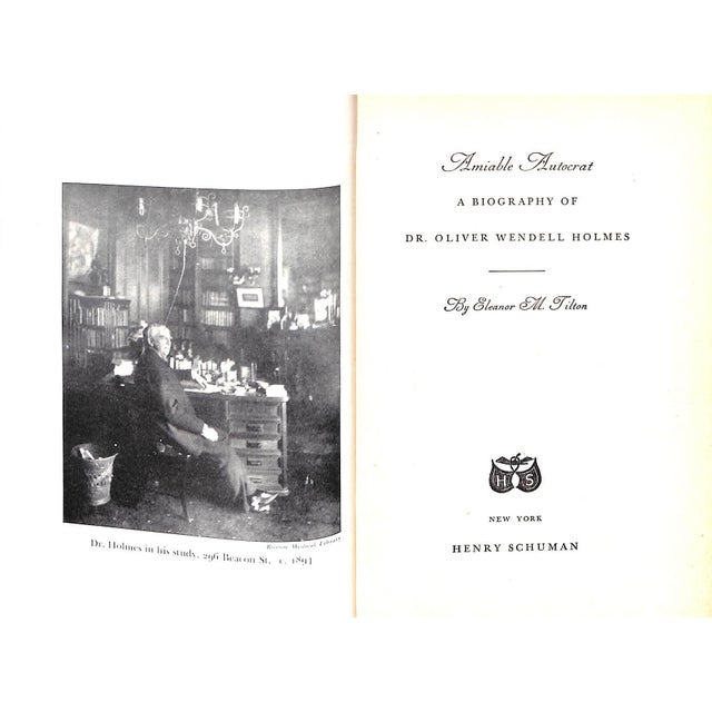 Traditional "Amiable Autocrat: A Biography of Dr. Oliver Wendell Holmes" 1947 Tilton, Eleanor M. For Sale - Image 3 of 12