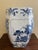Blue and White Porcelain Chinoiserie Hexagonal Garden Stool or Side Table For Sale - Image 9 of 11