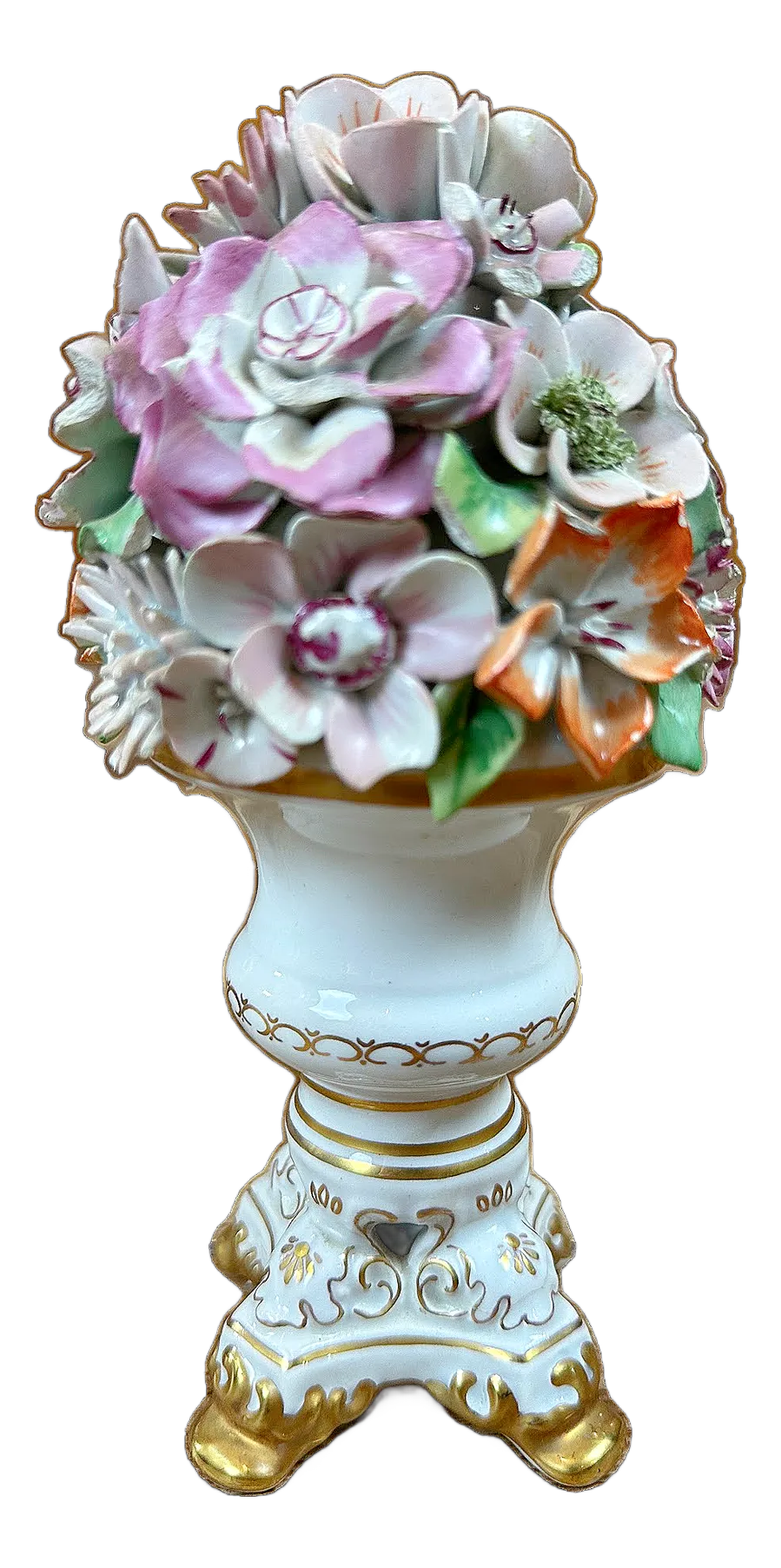 花☆管480☆イタリア製☆フレンチスタイル☆ルイ15世様式☆ダイニング7点 Vintage Porcelain Mottahedeh Petite Italian Flower Topiary | Chairish