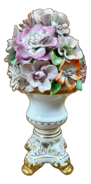Vintage Porcelain Mottahedeh Petite Italian Flower Topiary
