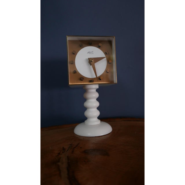 Copper Square Atlanta Electric Table Clock, 1960s For Sale - Image 8 of 11