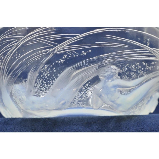 Transparent Early 20th Century René Lalique Ondines Opalescent Glass Swimming Mermaids French Dish Bowl For Sale - Image 8 of 11