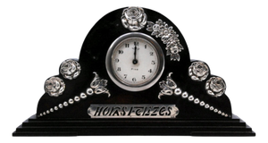 Table Regulator Clock with Silver Applications