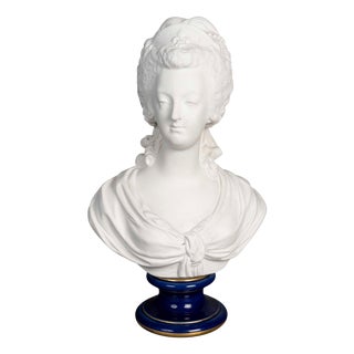 Bust of Marie Antoinette in Sèvres Biscuit Porcelain, 1900s For Sale