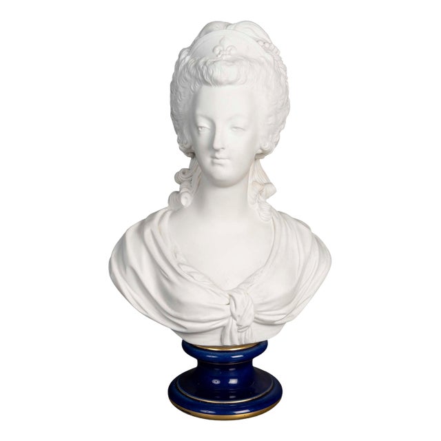 Bust of Marie Antoinette in Sèvres Biscuit Porcelain, 1900s For Sale