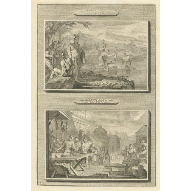 Pieter Mortier, Naaman Healed in the Jordan and Famine in Samaria, Pieter 1700, Engraving For Sale - Image 12 of 12
