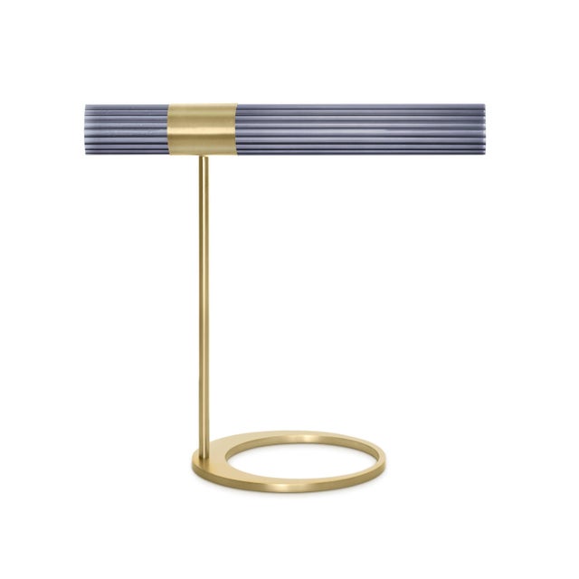 Sbarlusc table lamp by Luce Tu Dimensions: 49 x 46 cm Materials: Brass and glass Sbarlusc in Milanese dialect represents...