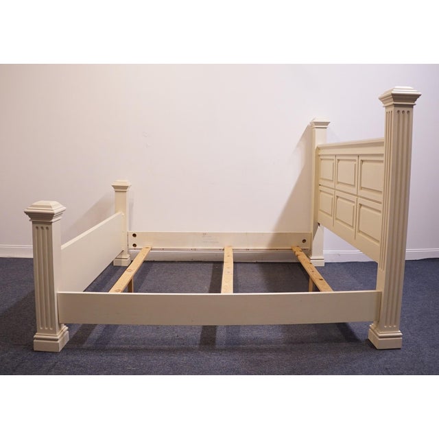 Wood Altavista Lane Melrose Collection Contemporary Neoclassical Revival Off White King Size Bed 497-28 For Sale - Image 7 of 10