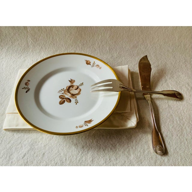 1960s Royal Copenhagen Brown Rose Breakfast Set For Sale - Image 14 of 18