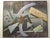 Memphis-style or postmodern abstract, popular in the 1980s. Mixed media on canvas in original black metal frame. Signed by...