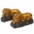 Metal French School Artist, Reclining Lions, Gilded Bronze, Set of 2 For Sale - Image 7 of 9