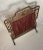 Antique Oak Stick and Ball Fireplace Screen With Fabric Insert For Sale - Image 11 of 12