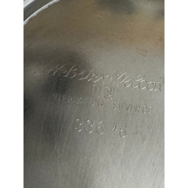 Vintage Silver Plate Bowls by Oneida Silversmiths and WeberWilcox IS - Pair For Sale - Image 9 of 13