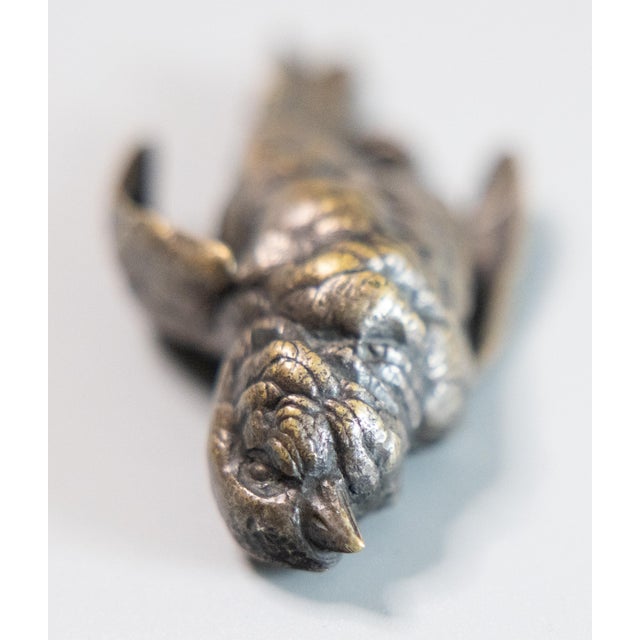 French Provincial 19th Century French Patinated Bronze Wounded Sparrow Bird, After Comolera For Sale - Image 3 of 9