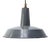 Vintage French Industrial Grey Enamel Factory Pendant For Sale