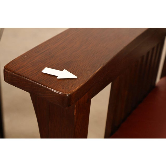 Stickley Mission Collection Set Of Four Oak High Back Spindle Dining Chairs For Sale - Image 11 of 18