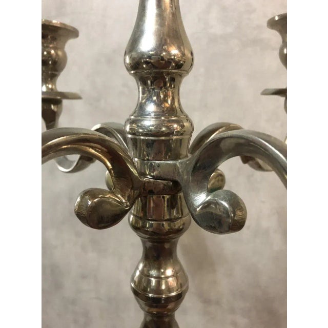 Silver Metal Table Lamp, 1960s For Sale - Image 7 of 10