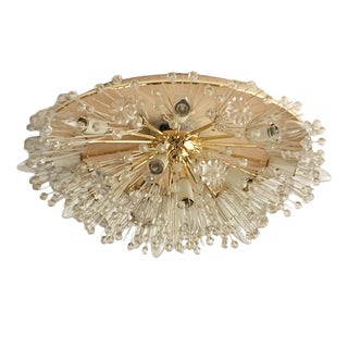 Austrian Flower Snowflake Ceiling Lamp by Emil Stejnar for Rupert Nikoll, Vienna, Austria, 1950s For Sale