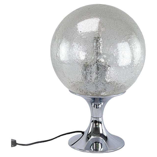 Glass Ball Table Lamp from Doria Leuchten Germany, 1960s For Sale