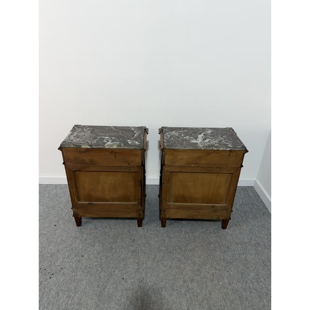 Vintage Italian Bedside Tables with Marble Top, 1940, Set of 2 For Sale - Image 14 of 18
