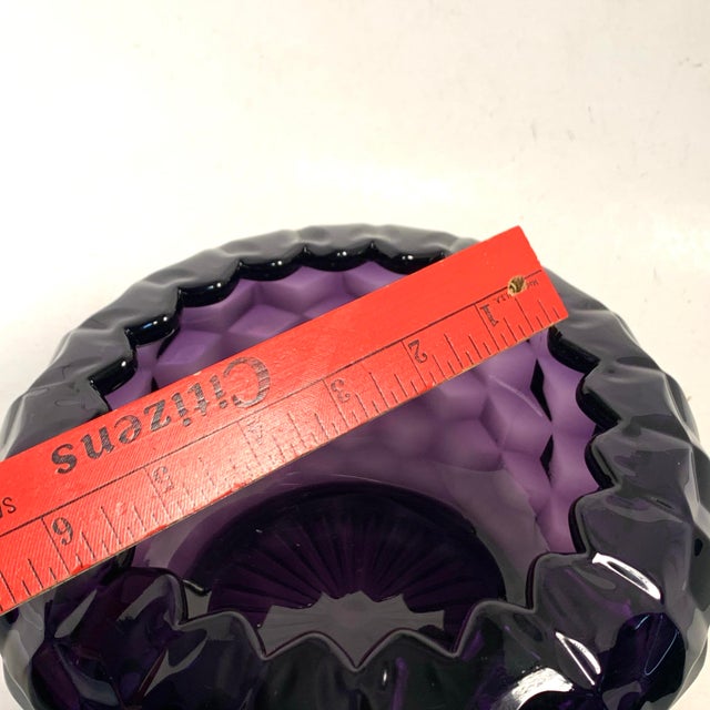 Mid Century American Fostoria Amethyst Glass Rose Bowl For Sale - Image 12 of 12