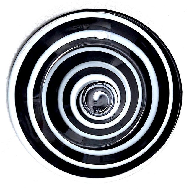 Black Vintage Italian Art Glass Plates for Leonardo, Set of 3 For Sale - Image 8 of 11
