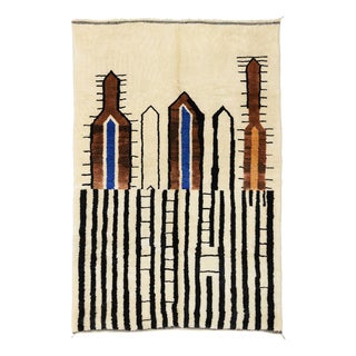Hand-Knotted Wool Premium Rug by Azele Studio For Sale