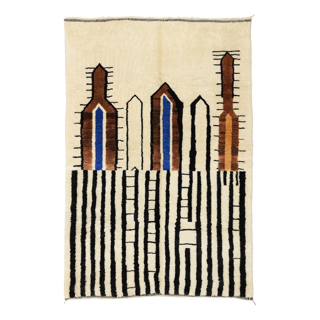 Hand-Knotted Wool Premium Rug by Azele Studio For Sale