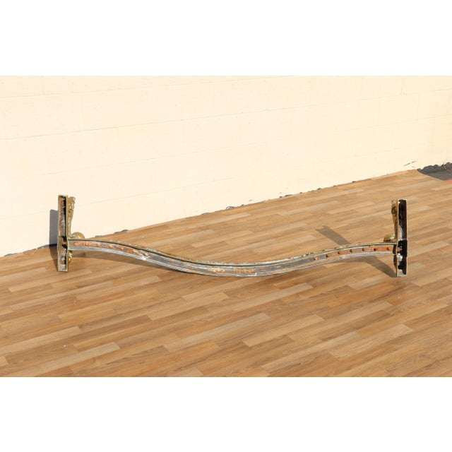 Antique 19th Century French Bronze Fireplace Fender | Ornate Victorian Hearth Guard With Scrollwork & Balustrade For Sale - Image 15 of 18