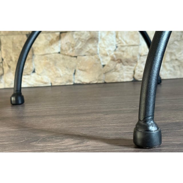 New Pair of Chairs in Wrought Iron with Silinog Fabric by Etro in Back and Seat For Sale - Image 14 of 18